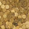 A pile of coins